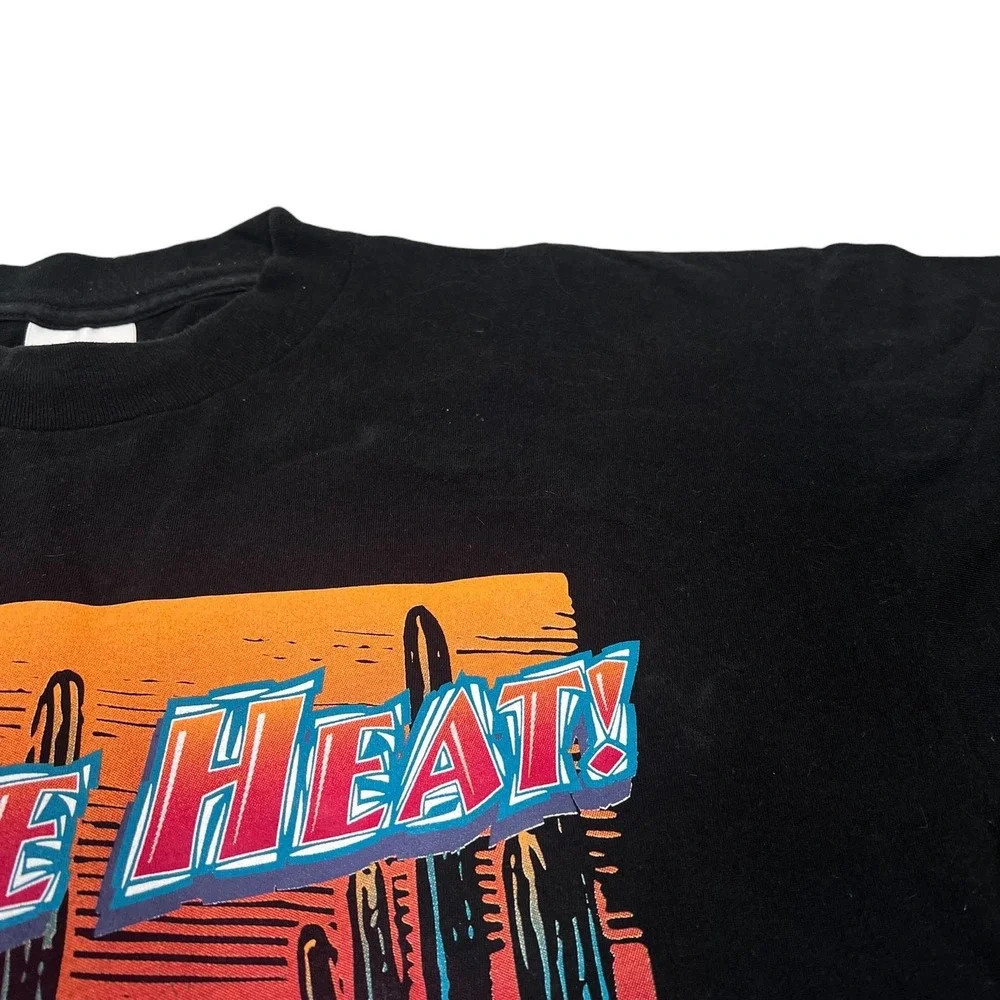 League Leader Super Bowl XXX T-Shirt Mens XL Black Feel The Heat Arizona 1996